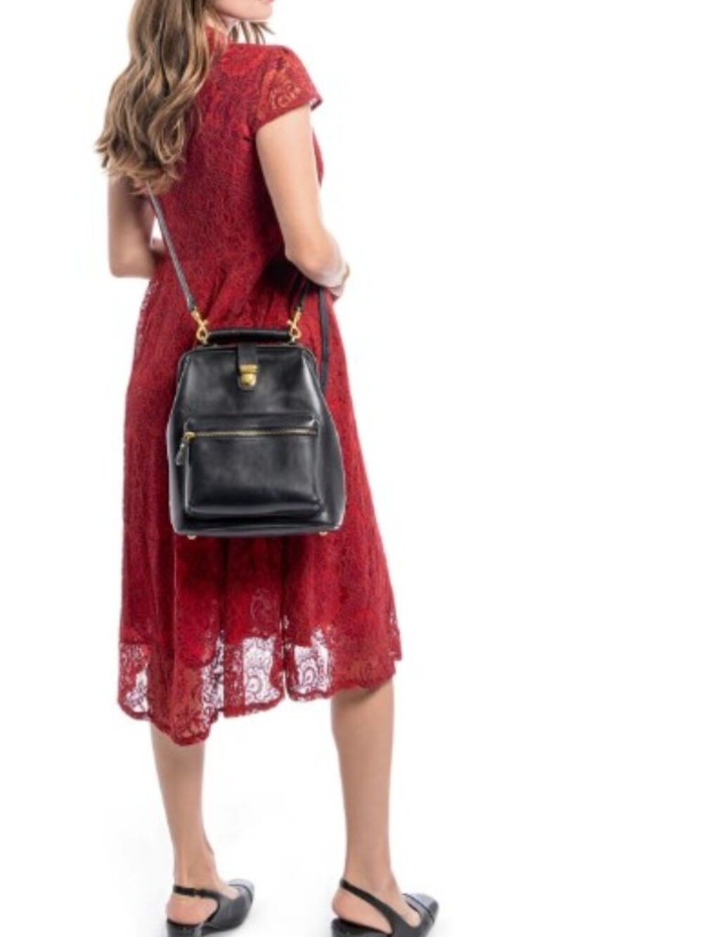 Old trend doctor Backpack with Gold Hardware leather